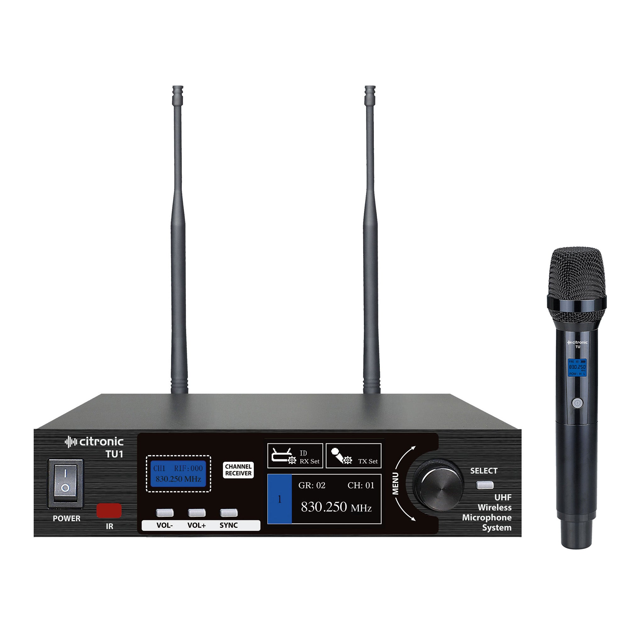 Citronic TU series handheld wireless microphone systems – 1 Channel