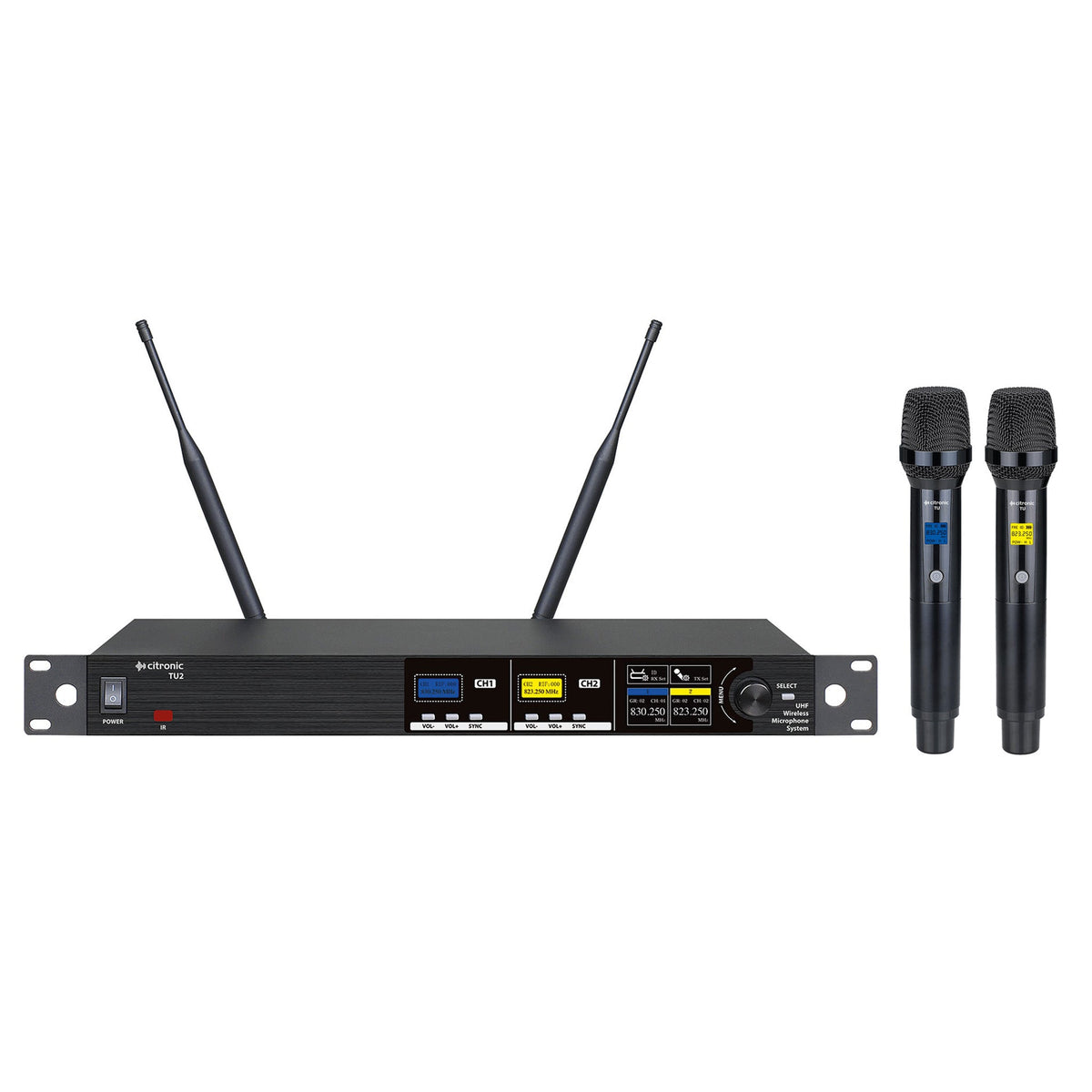 Citronic TU series handheld wireless microphone systems – 2 Channel