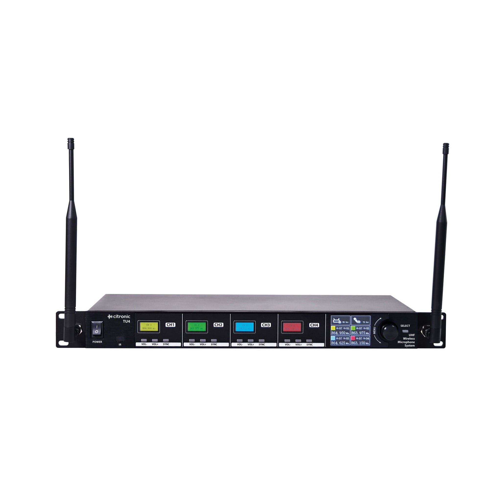 Citronic TU series handheld wireless microphone systems – 4 Channel