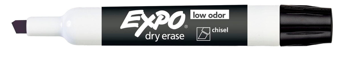 MARKER EXPO DRY ERASE LOW ODOR BLACK CHISEL - EACH