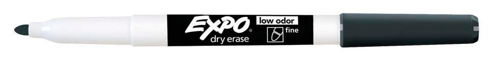 MARKER EXPO DRY ERASE LOW ODOR BLACK FINE - EACH