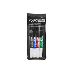 MARKER DRY ERASE LOW ODOR 4-CLR SET FINE SET OF 4