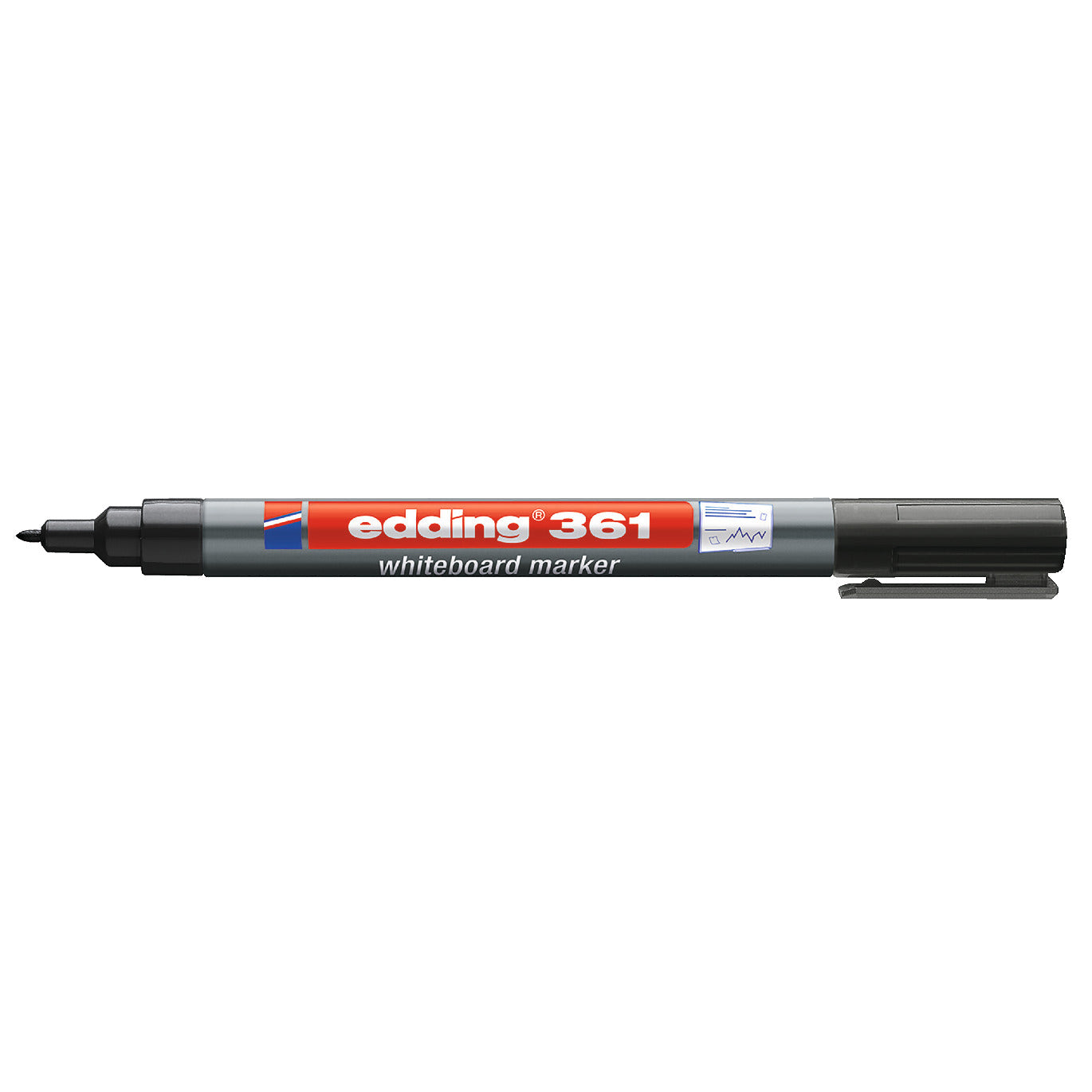 Marker Dwipe Edding Fine Black Pk50