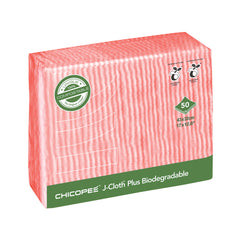 Chicopee J-Cloth Biodegrad Red Pk50