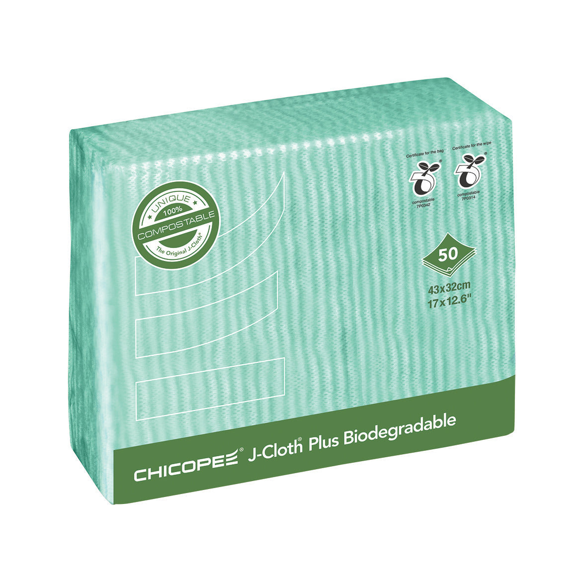 Chicopee J-Cloth Biodeg Green Pk50