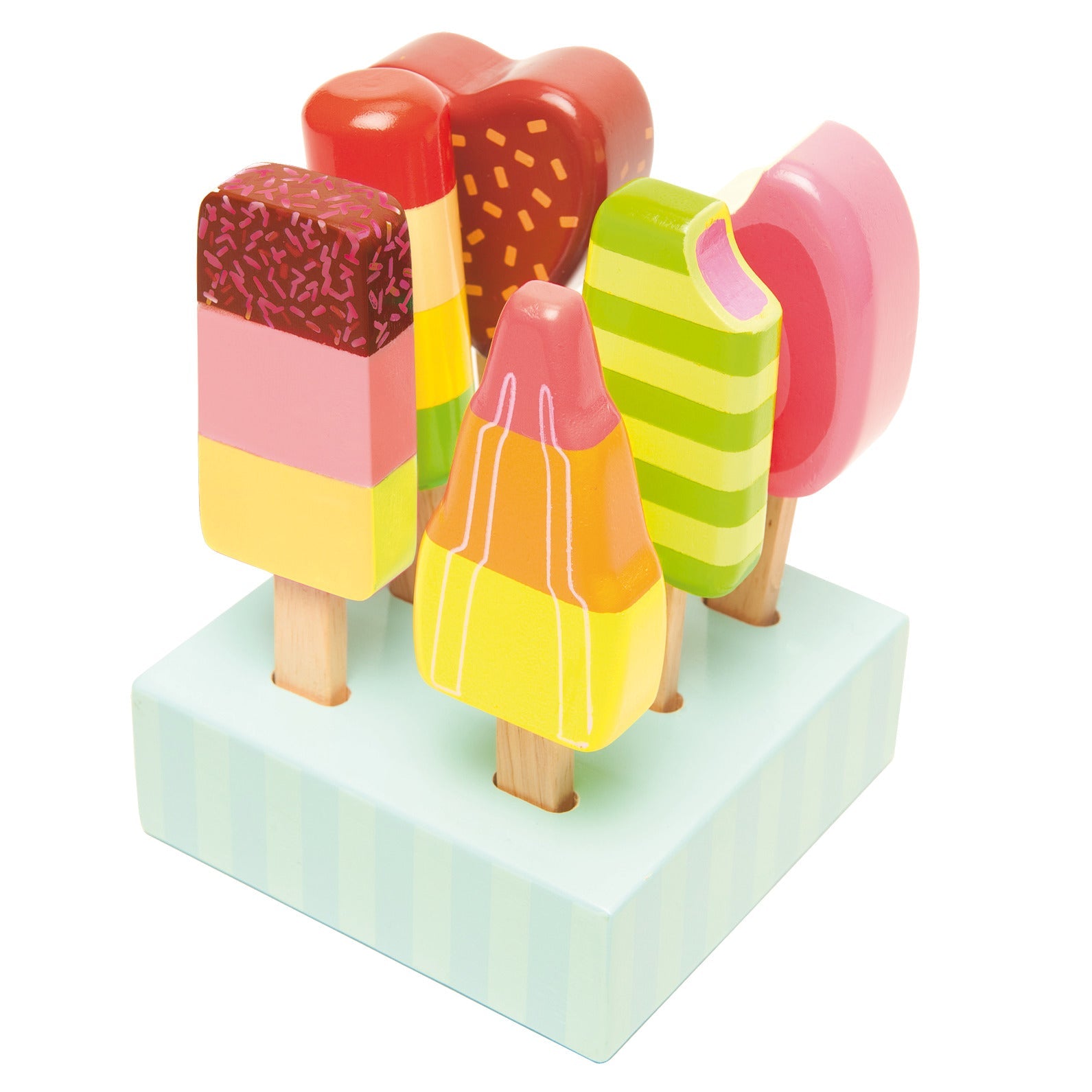 Wooden Ice Lollies X 6 And Stand
