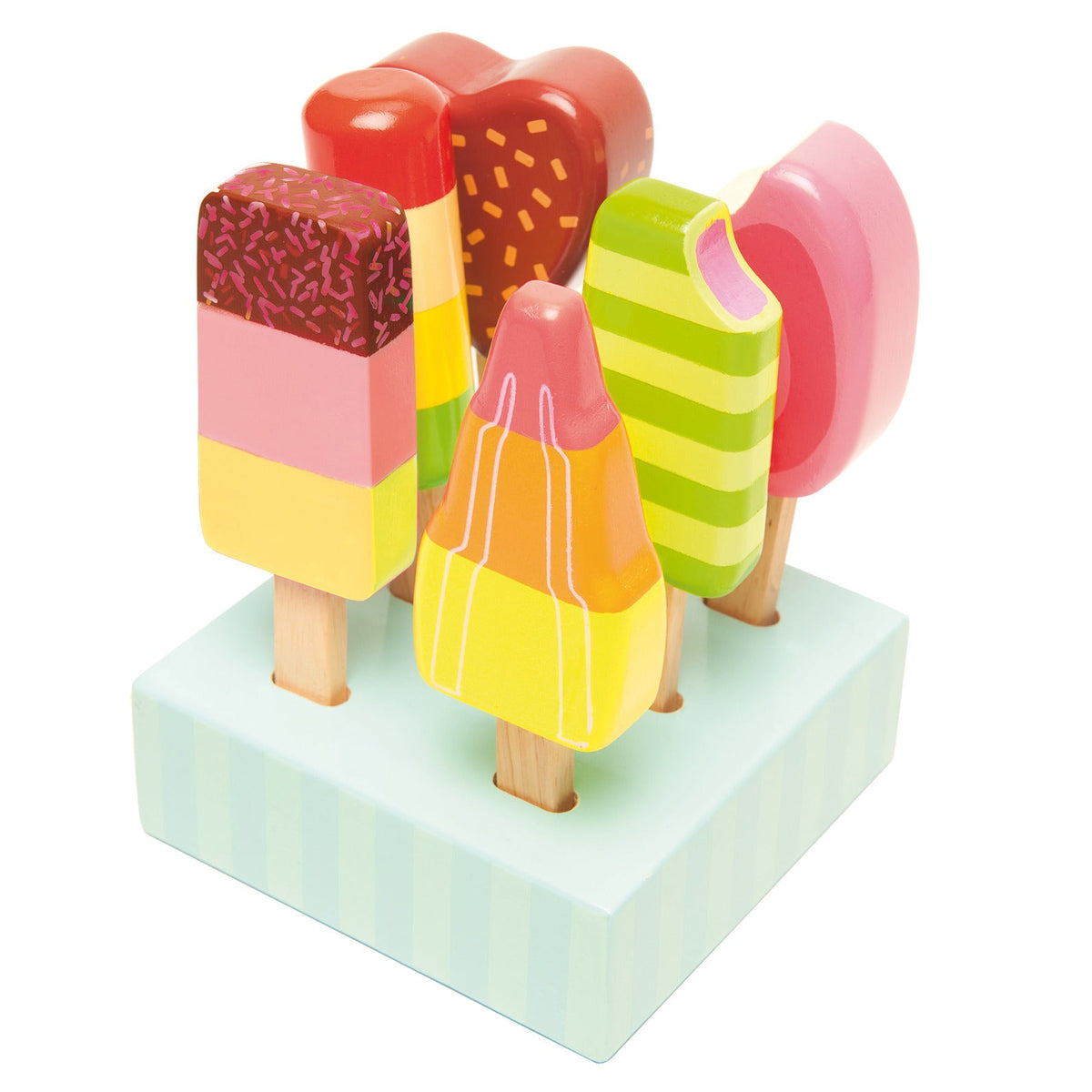 Wooden Ice Lollies X 6 And Stand