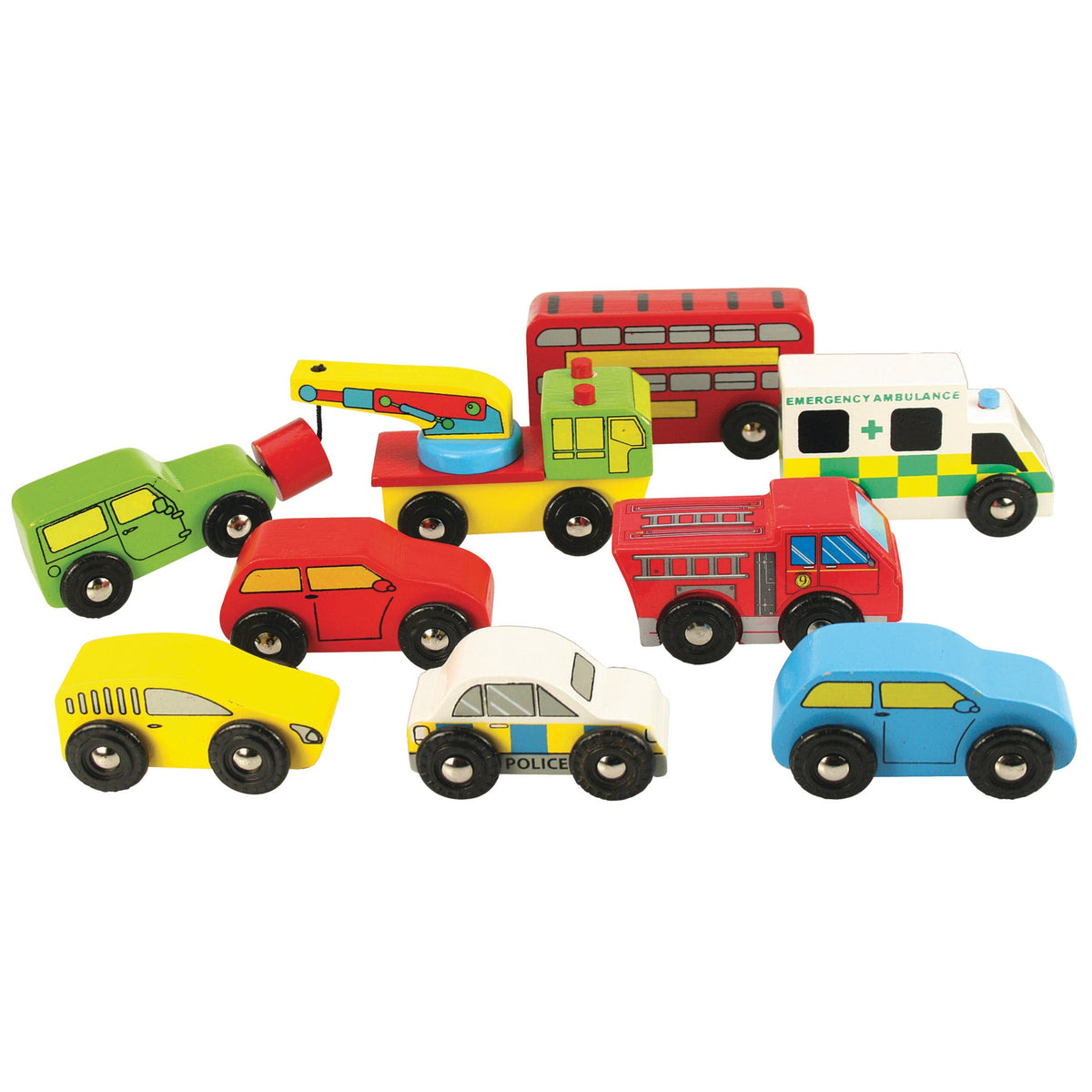 Vehicles Pack, Set Of 9 Vehicles