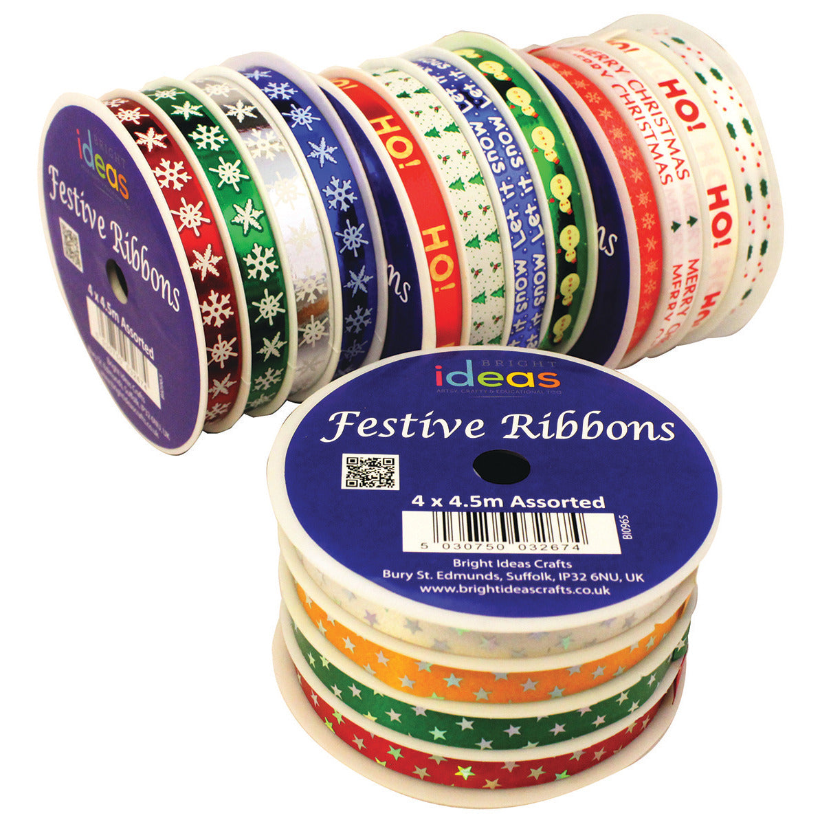 Festive Ribbon 4Spools 72M