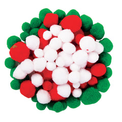 Festive Pompoms Pk100