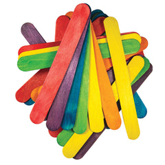 Lollipop Sticks Ass.Colours Pk 100