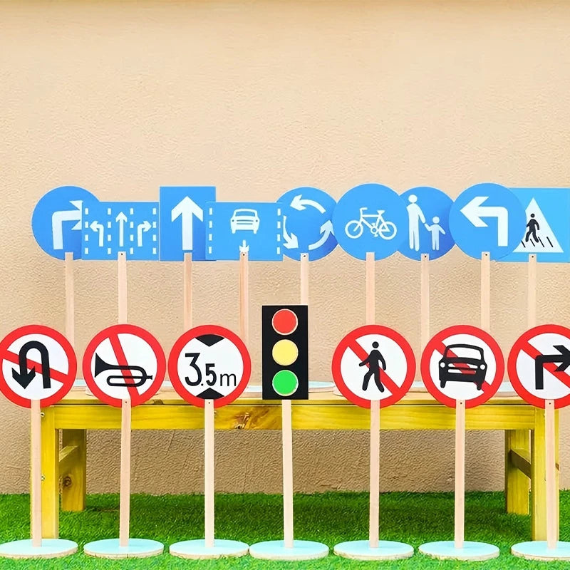 18pcs Traffic Sign Set