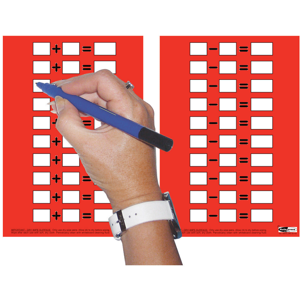 Add/Subtract Practise Cards Pk30