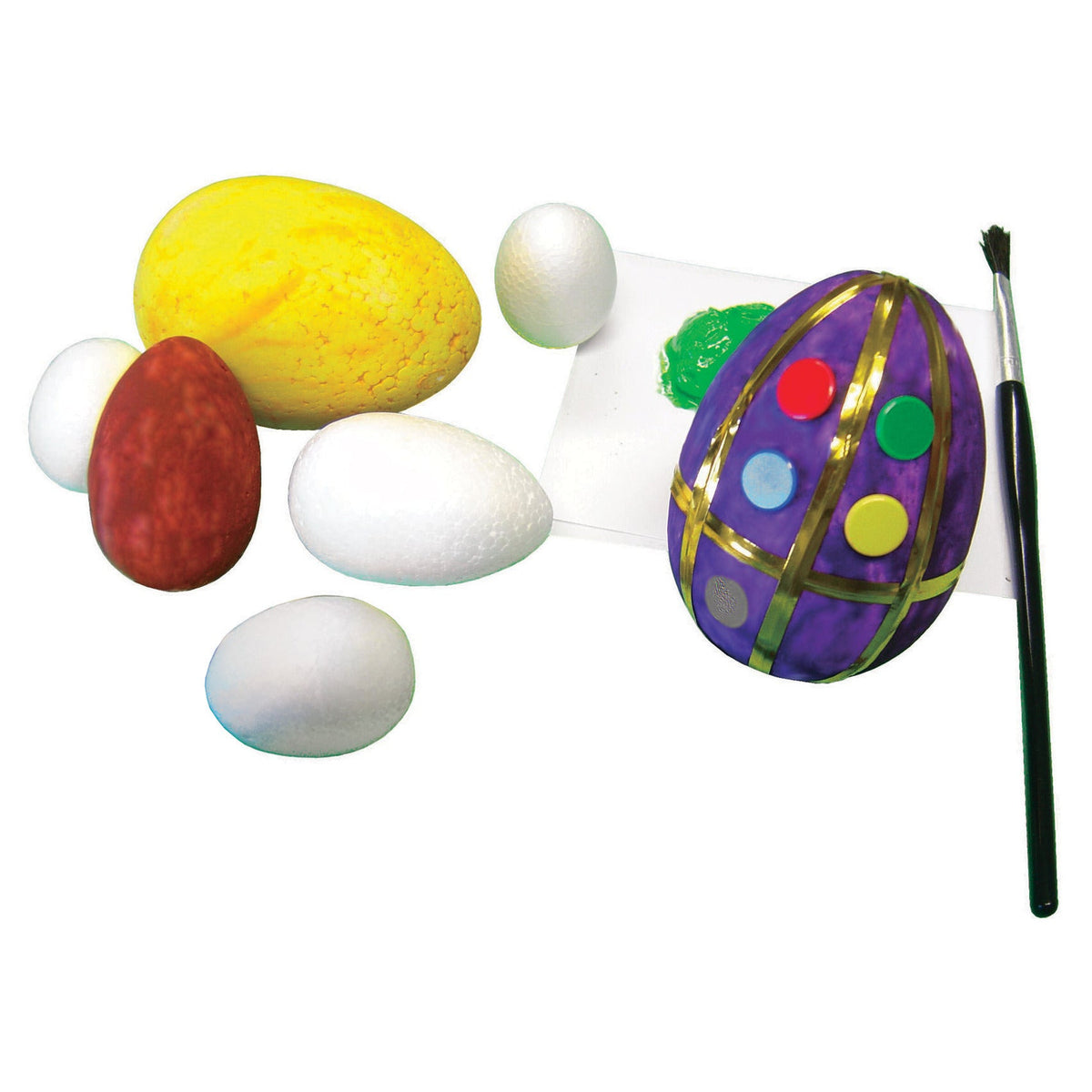 Polystyrene Eggs Assort.Sizes Pk30