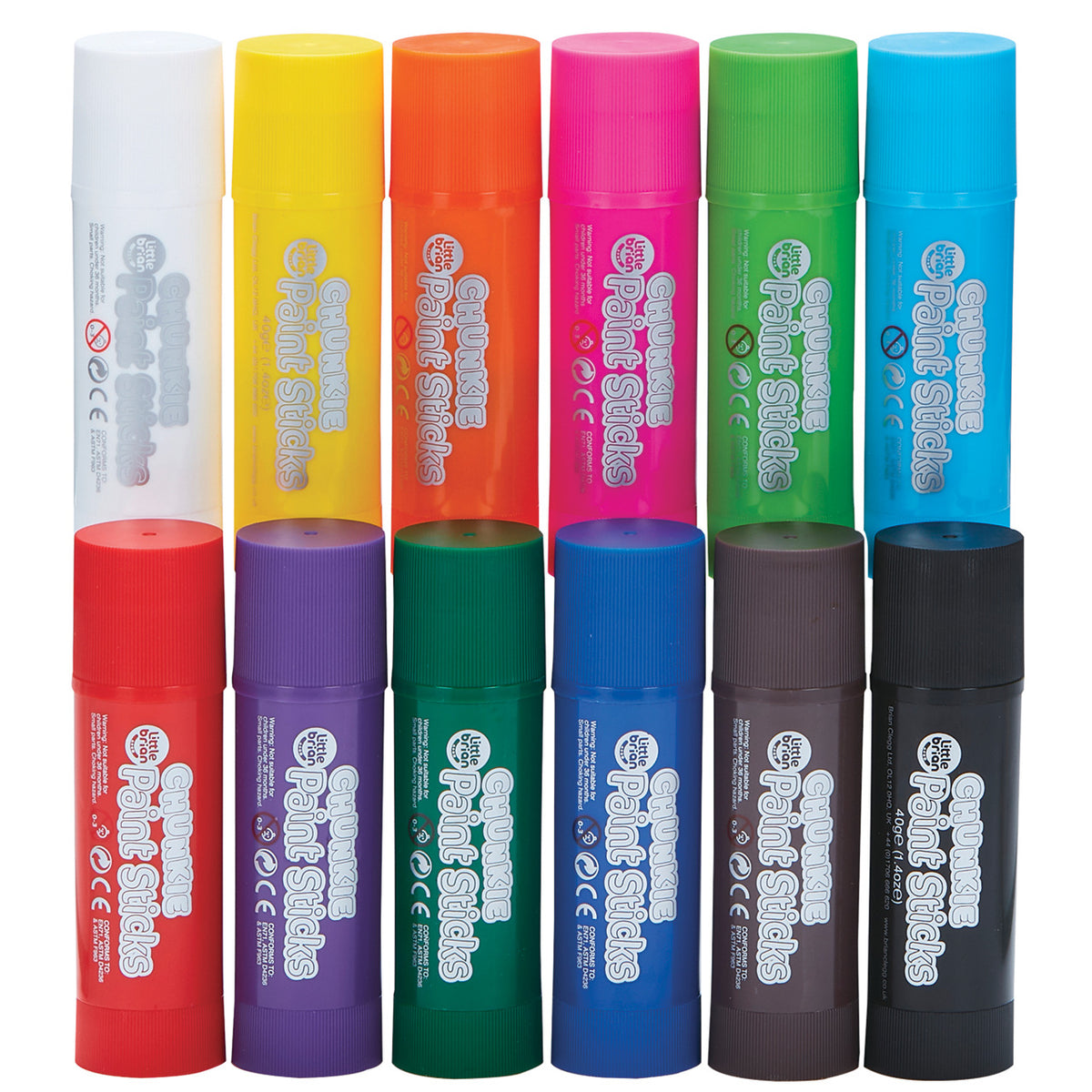 Paint Sticks Chubby Assorted Pack12