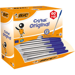 Pen Bic Cristal Medium Blue Pk100