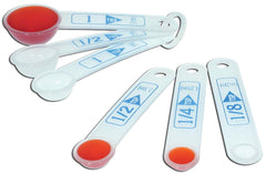 MEASURING SPOONS- CUSTOMARY+METRIC- S/6