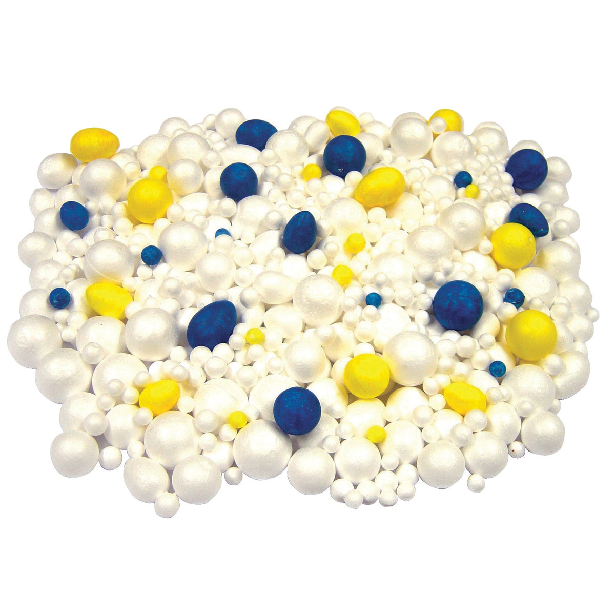 Polystyrene Asst.Balls /Eggs Pk 600