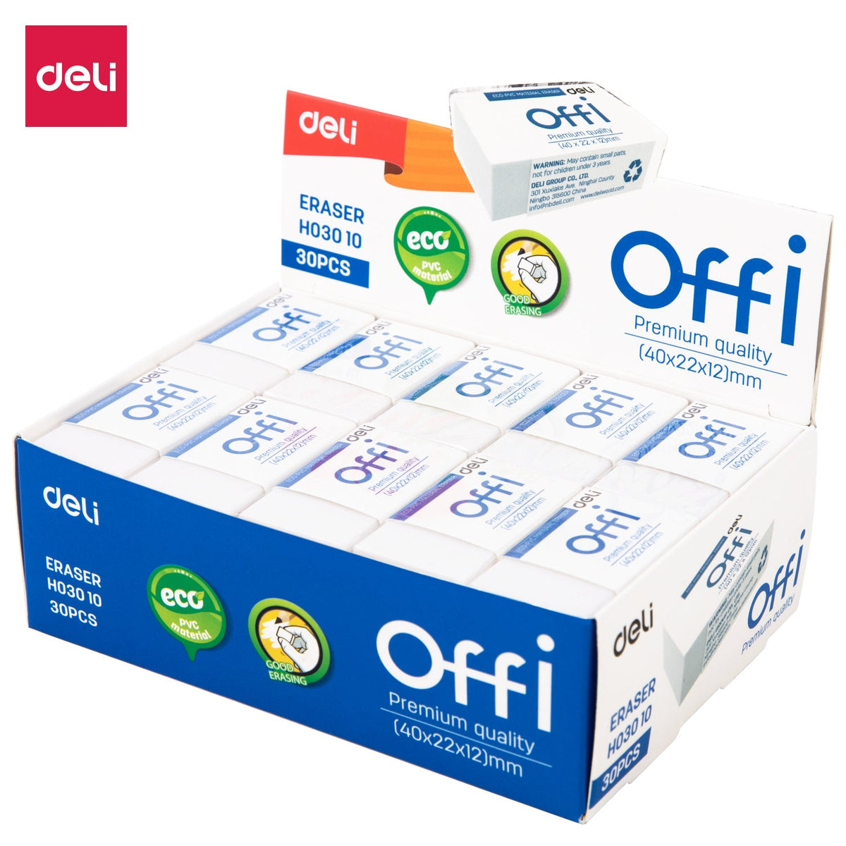 EH03010 Deli Eraser Small(1x30)