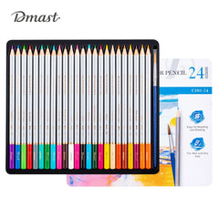 DELI DMAST WATER COLOR PENCIL 24 COLORS WITH BRUSH