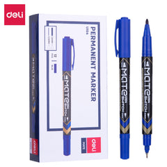 DELI EU10430 Dual Tip Permanant/M E0.5mm/1.0mm(1x12)Blue