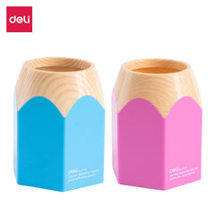 Deli E9145 Cartoon Pen Stand-Blue,Pink