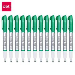 DELI EU00650 Dry Eraser Marker Bullet Pen Type GN (1X12)