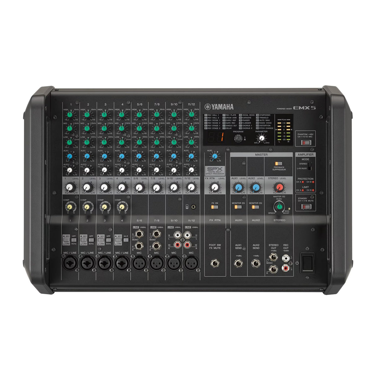 Yamaha EMX5 powered analogue mixer - 12 channels