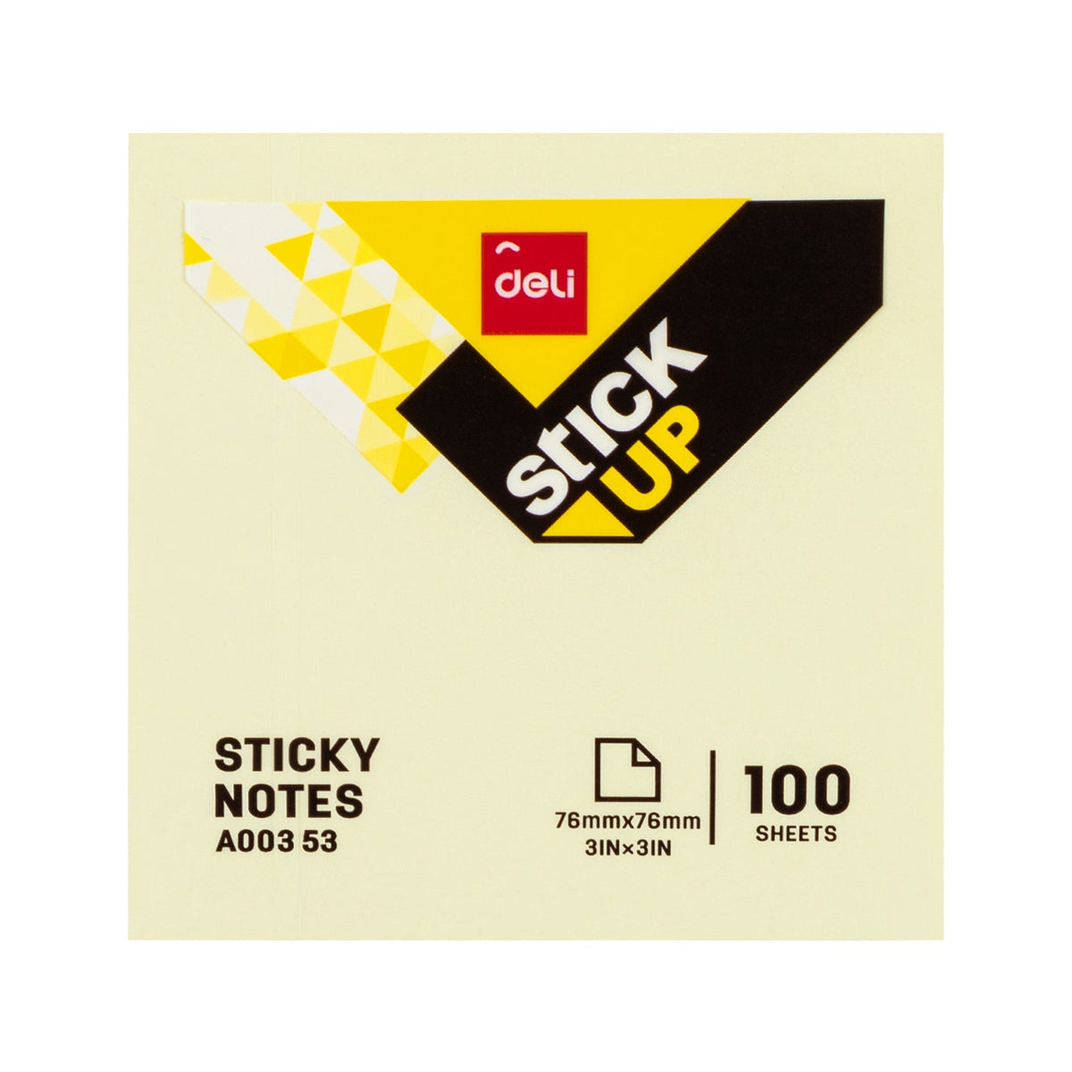 Deli EA00353 Sticky Note 3 x 3 Yellow 100sheets(1x12)