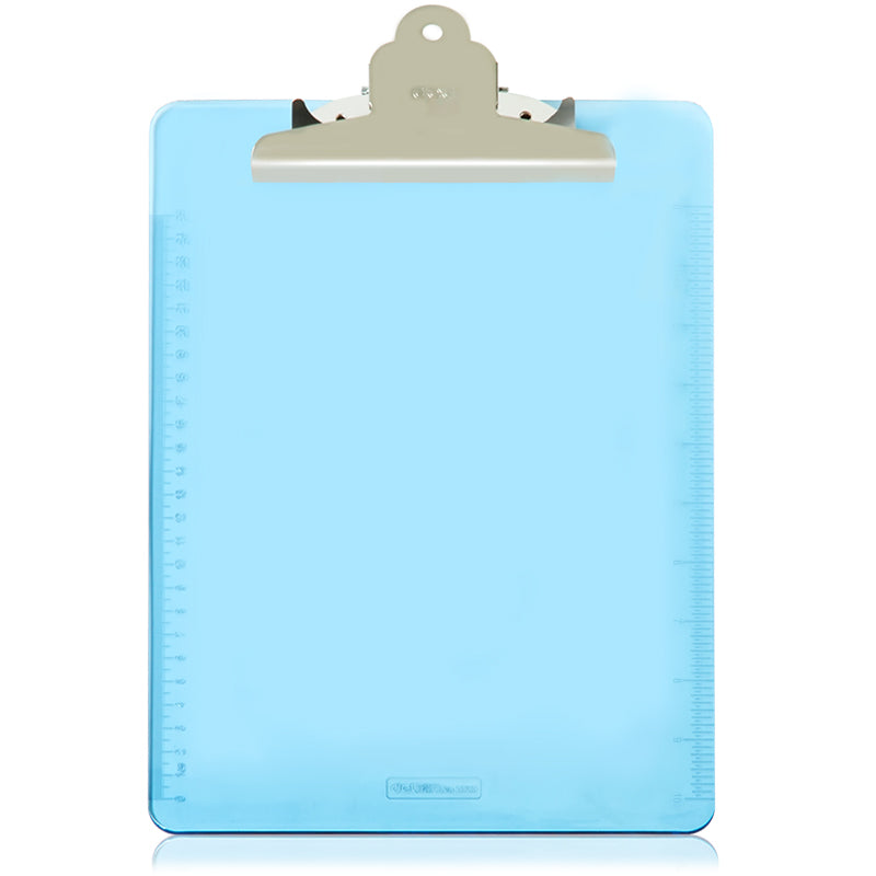 DELI E9252 A4 Transparent Jumbo Clip Board L.Blue