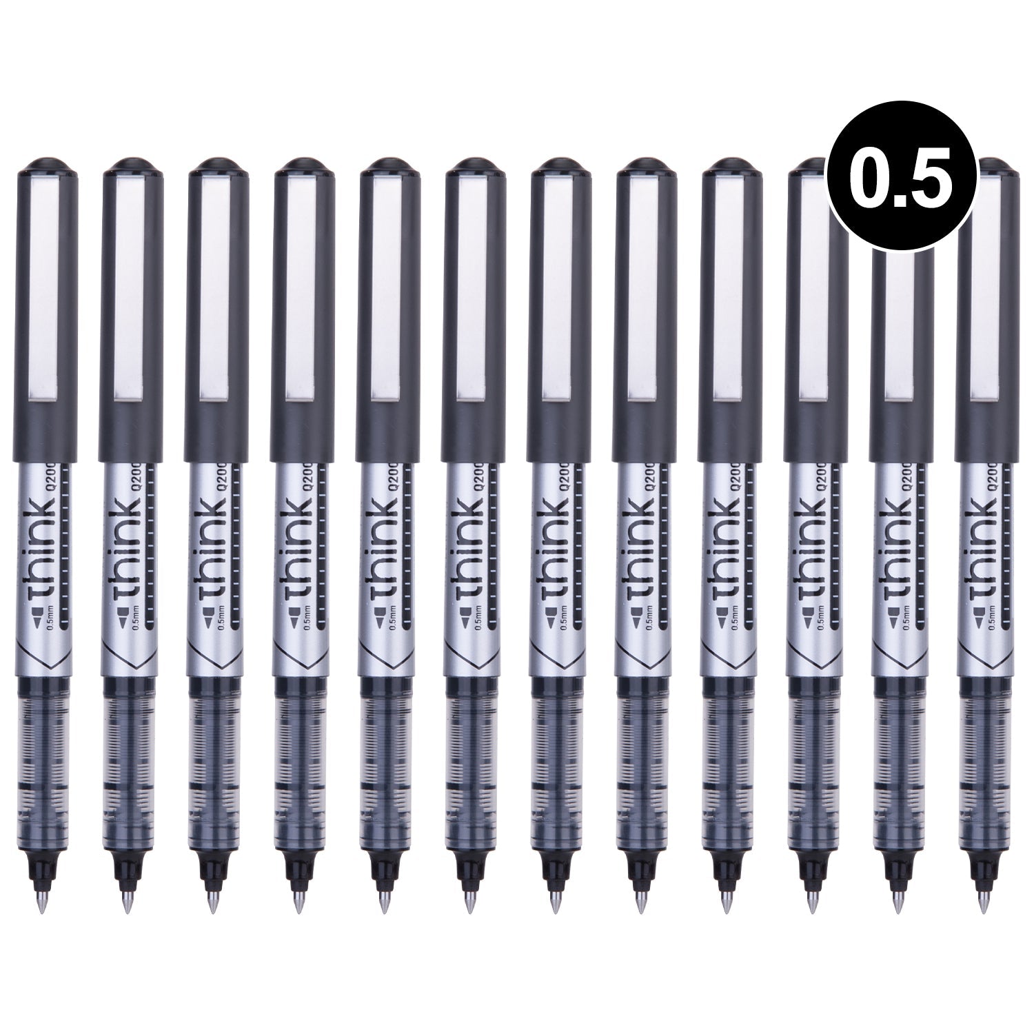 DELI EQ20020 Roller Pen.5mm Black(1X12)