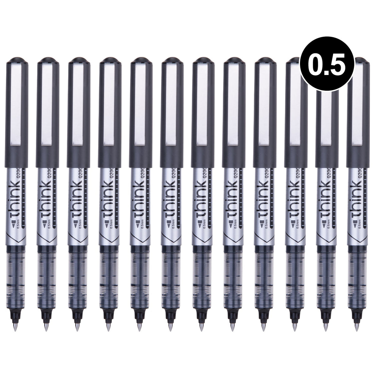 DELI EQ20020 Roller Pen.5mm Black(1X12)