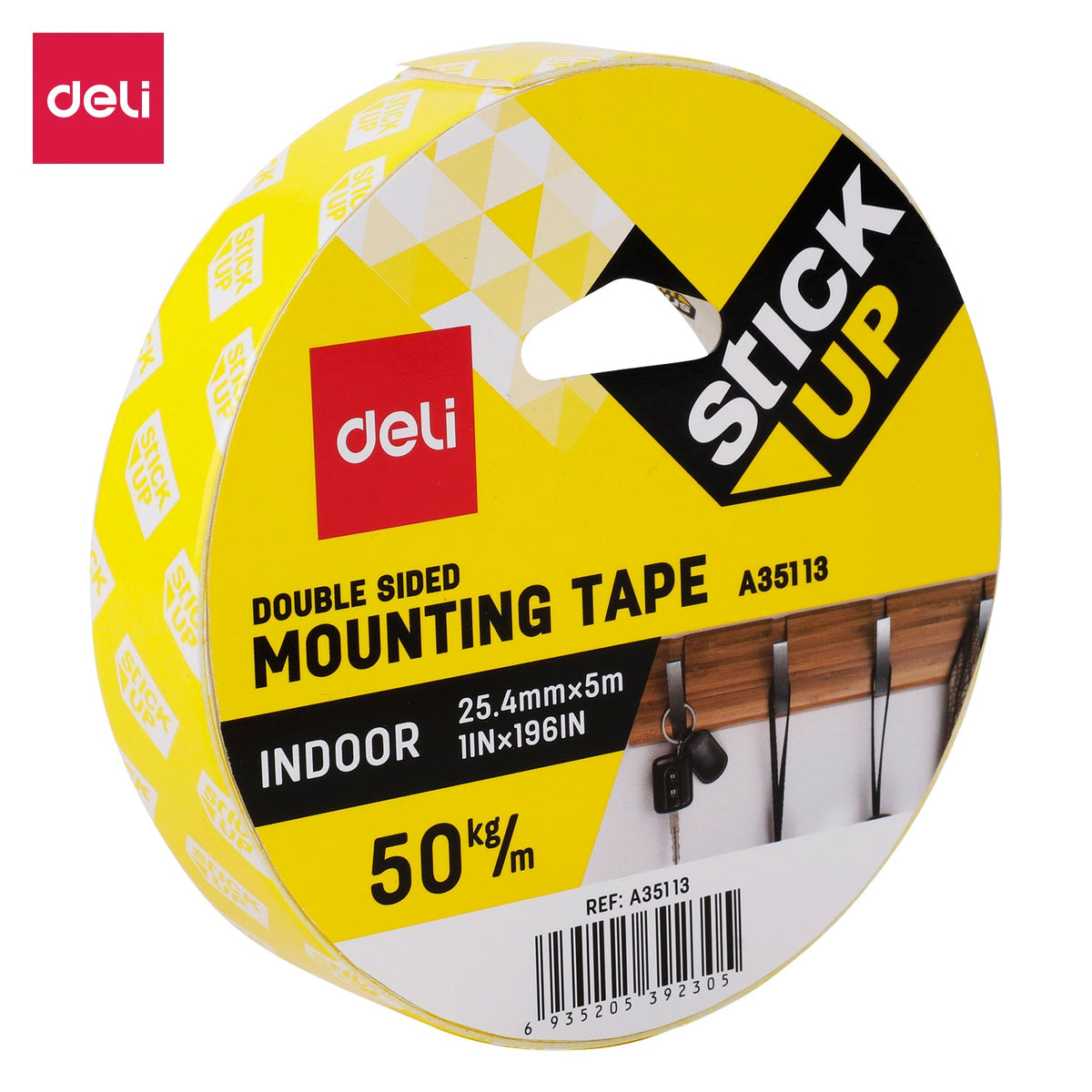 DELI EA35113 Double Sided Mountingtape 1mmx25.4mmx5m