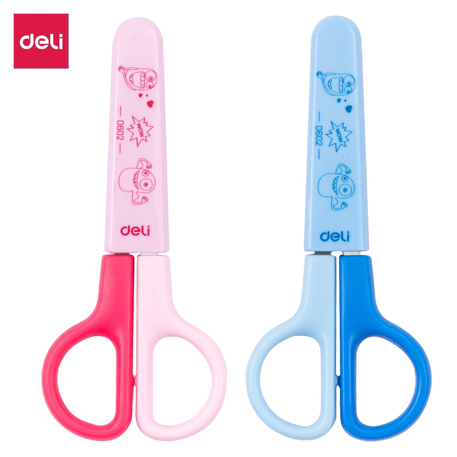 ED60200 Deli School Scissors Blue and Pink 120mm