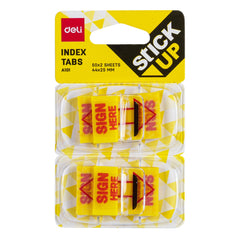 Deli EA10101 Index Tab  44x25mm (1x24) Signhere