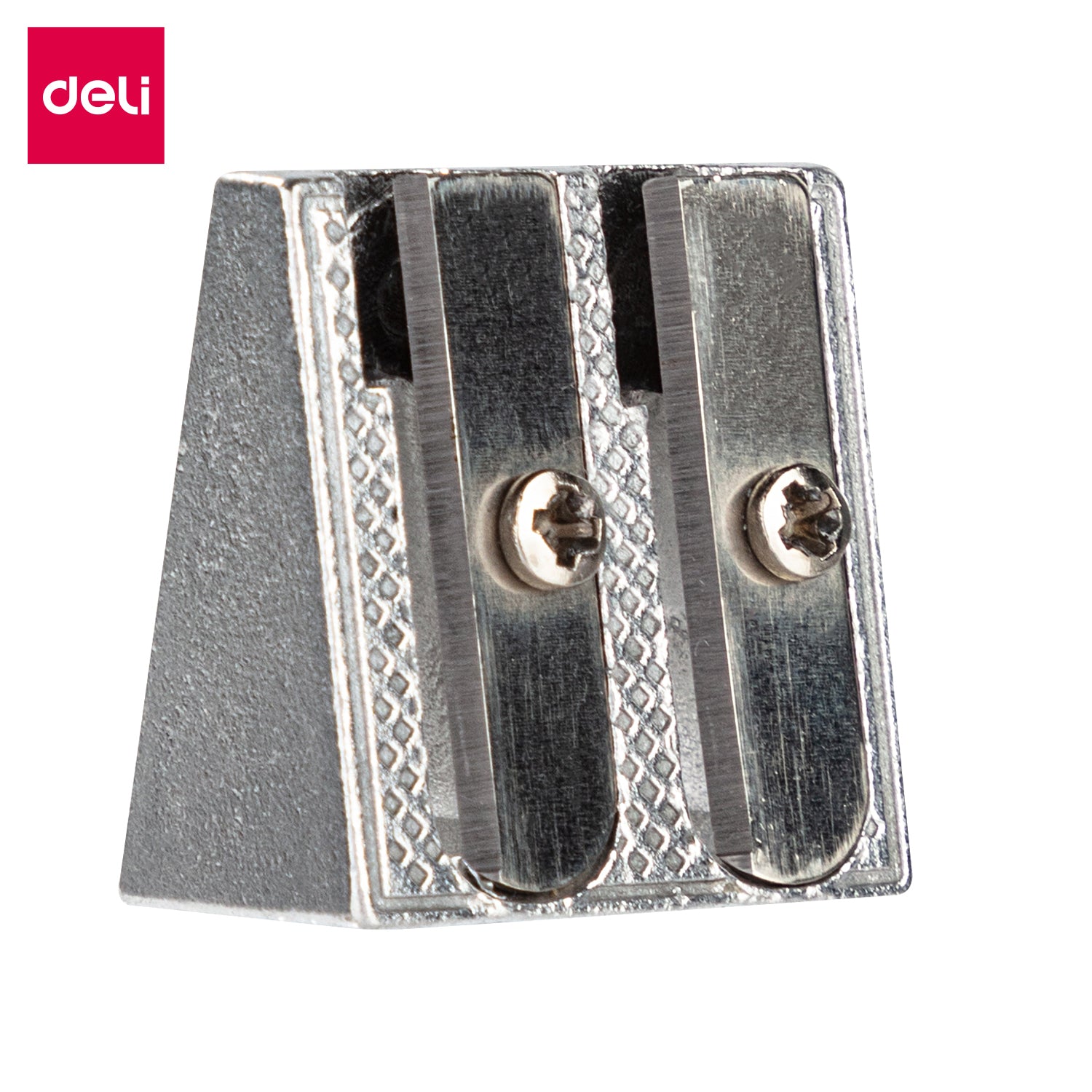 E39762 Deli Dl/Hole Aluminum Pencil Sharpener(1x12)