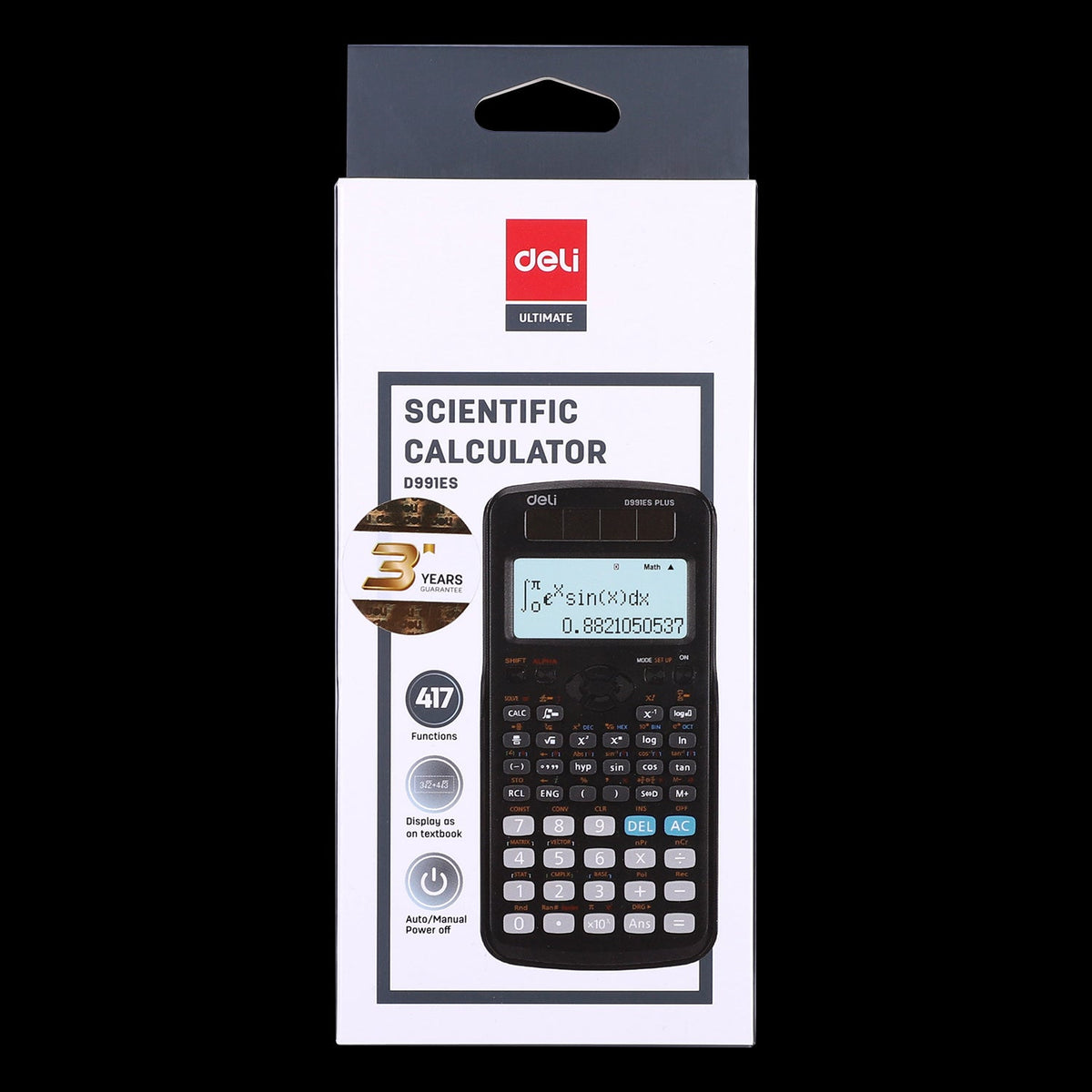Deli ED991ES Scientific Calculator 417F 10+2 Digits