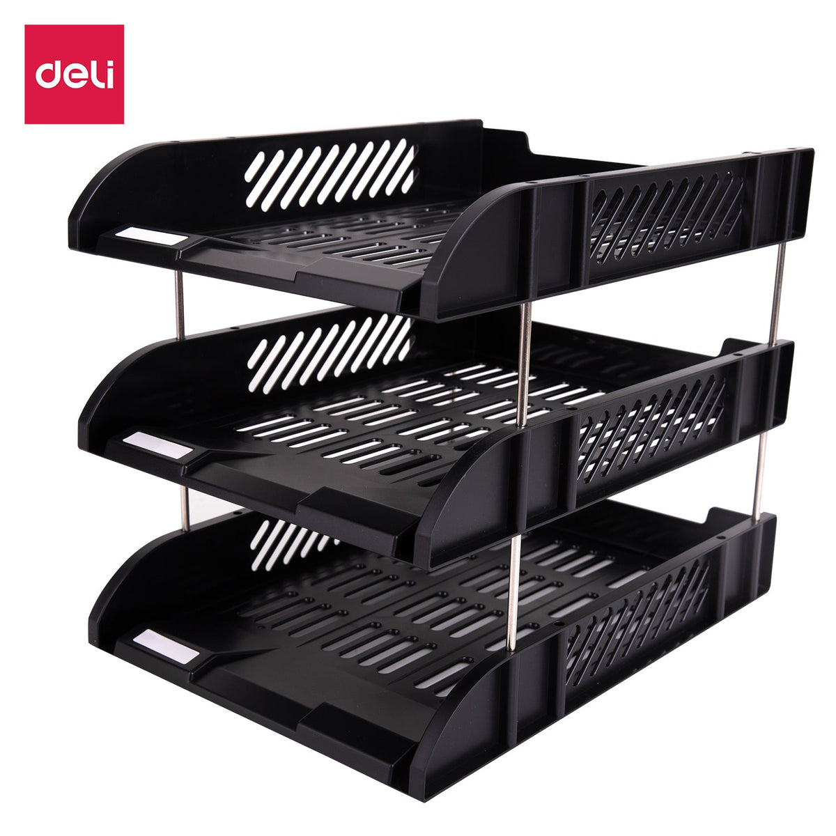 DELI E9217 3 Tier Document Tray(Black)