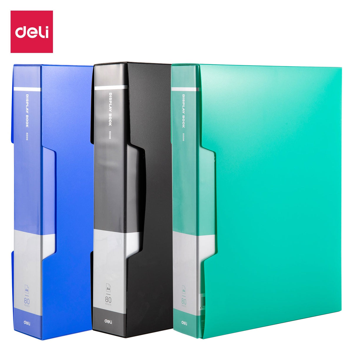 E5006 A4 Deli Economical Dis/Book 80Pockets W/Case