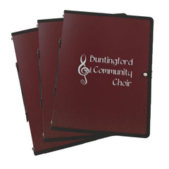 Choral music folder with custom print design - Maroon