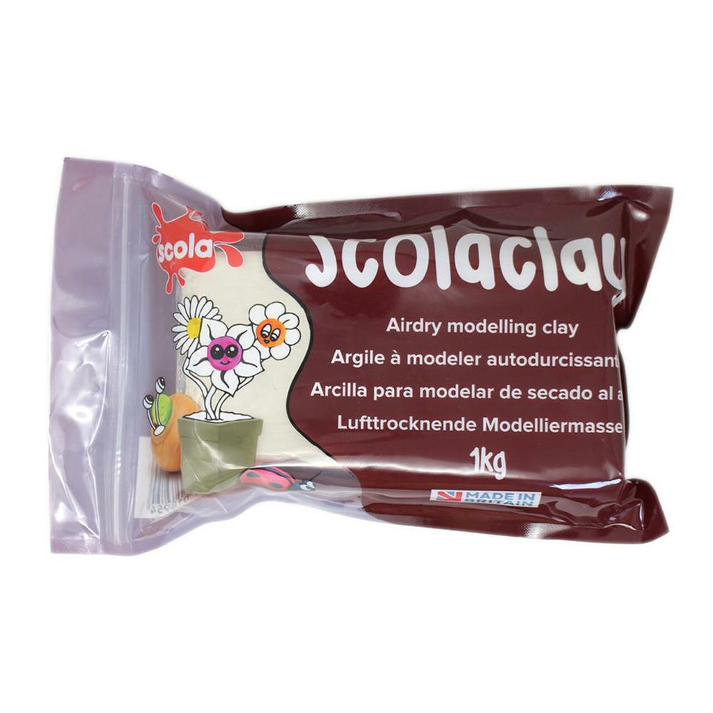 SCO AIR DRYING CLAY WHITE WITH FIBRES 1KG -Min Qty 18