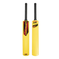 DS Plastic PVC Cricket Bat - Size 3 Yellow