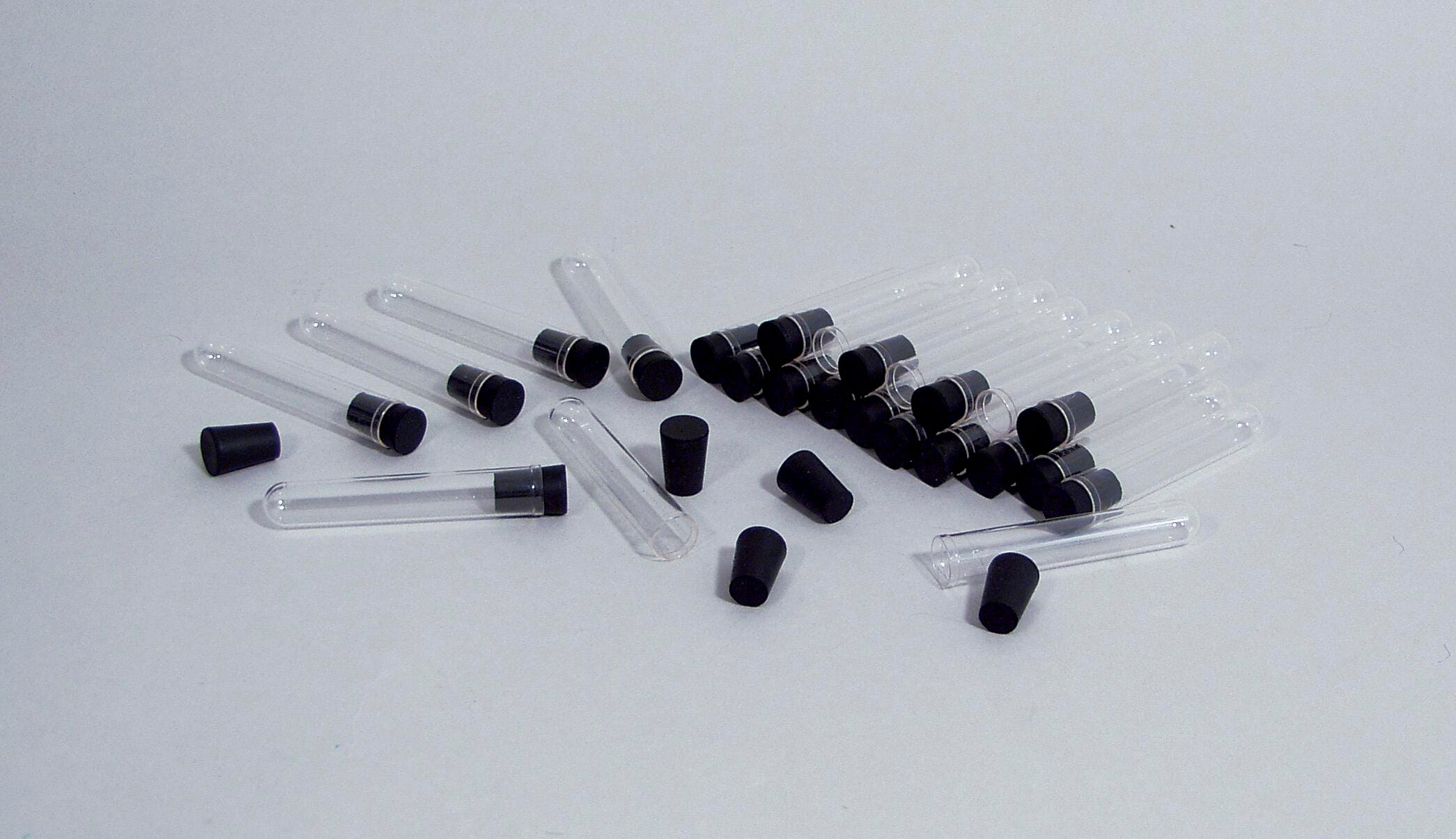 TEST TUBES PLAS W/STOPPERS PKG/24