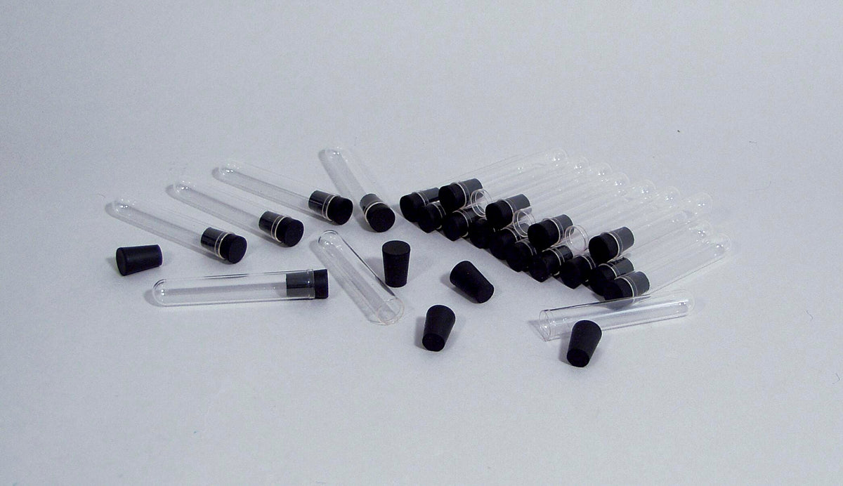 TEST TUBES PLAS W/STOPPERS PKG/24
