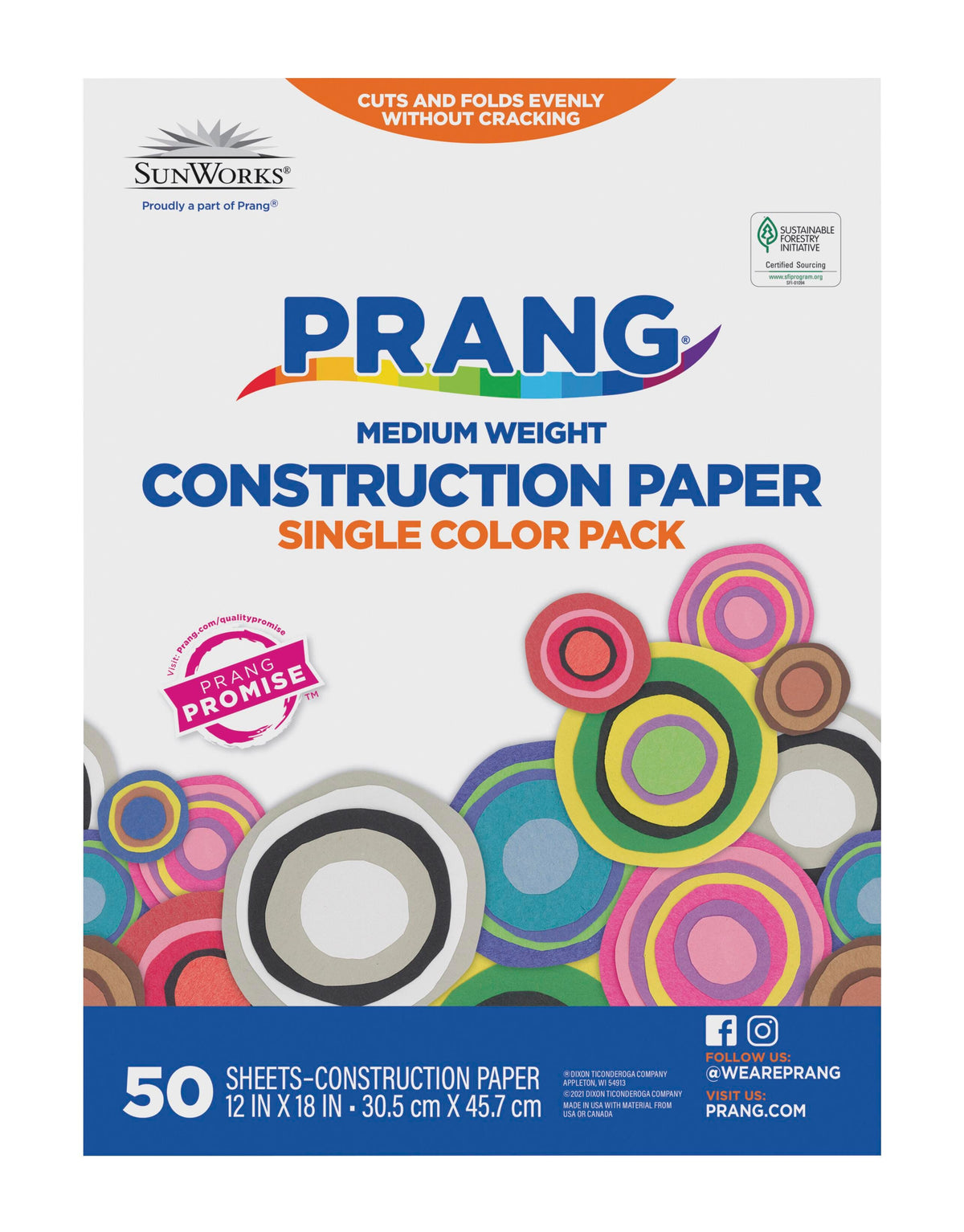 CONST PPR 12X18 RED PRANG PACK OF 50