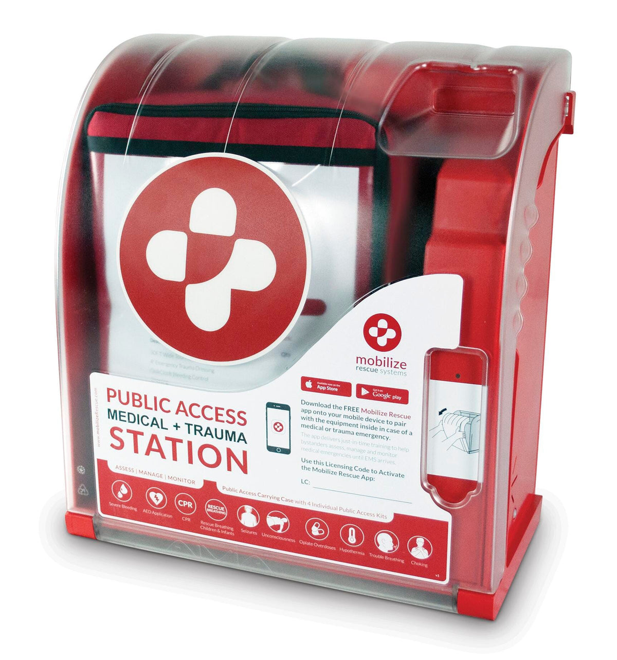 FIRST AID KIT - MOBILIZE RESCUE SYSTEM WALL CABINET W/O ALARM