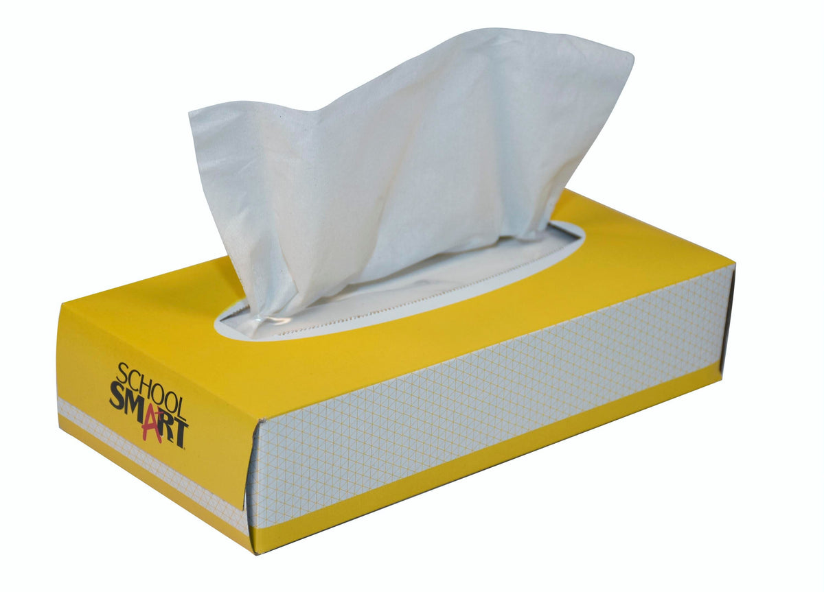 TISSUE FACIAL - SCHOOL SMART - 2 PLY 100 COUNT - CASE OF 30