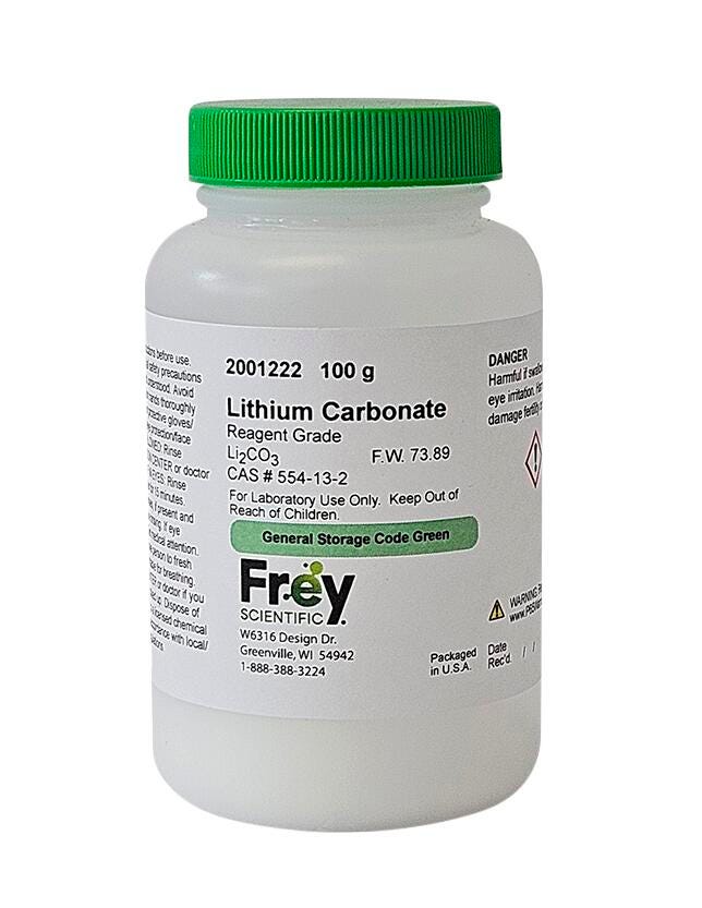 CHEM LITHIUM CARBONATE RG 100G
