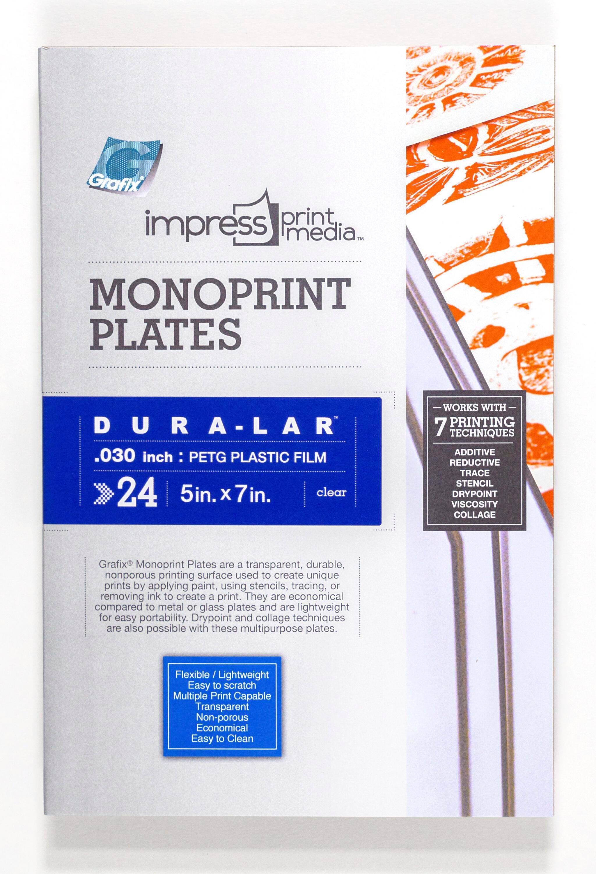 PRINTING PLATE MONOPRINT 5X7 INCH CLEAR PACK OF 24