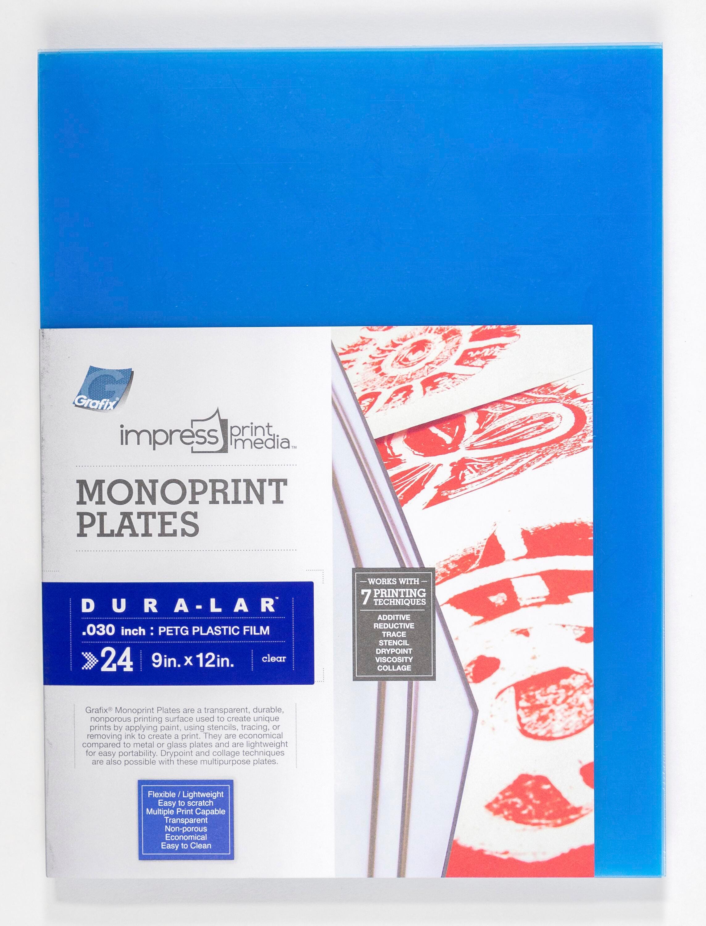 PRINTING PLATE MONOPRINT 9X12 INCH CLEAR PACK OF 24